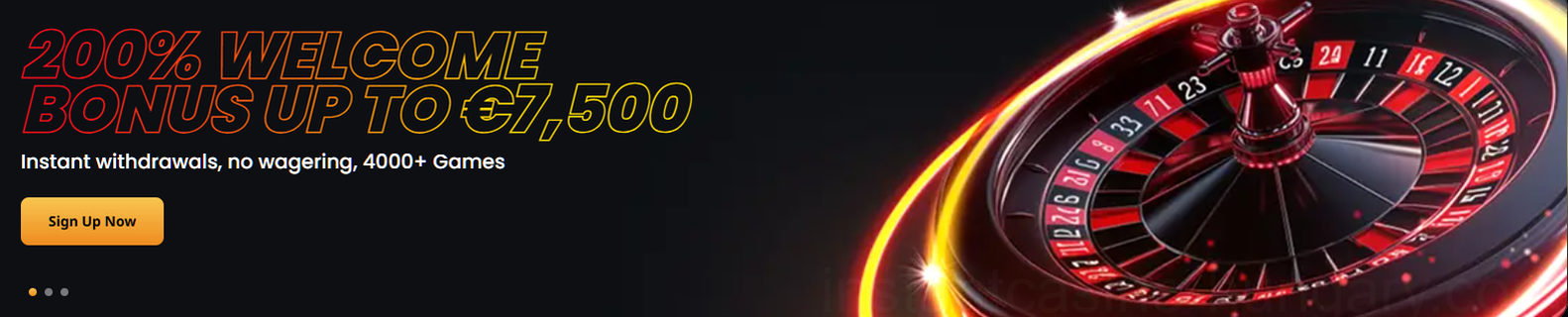 Instant Casino Üdvözlő Bónusz